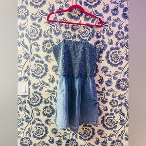 NWT Flattering Smocked Denim‎ Chambray Shorts Romper 1XL RRP$59
